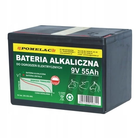 Bateria alkaliczna Pomelac 55 Ah 9V - Cavalo
